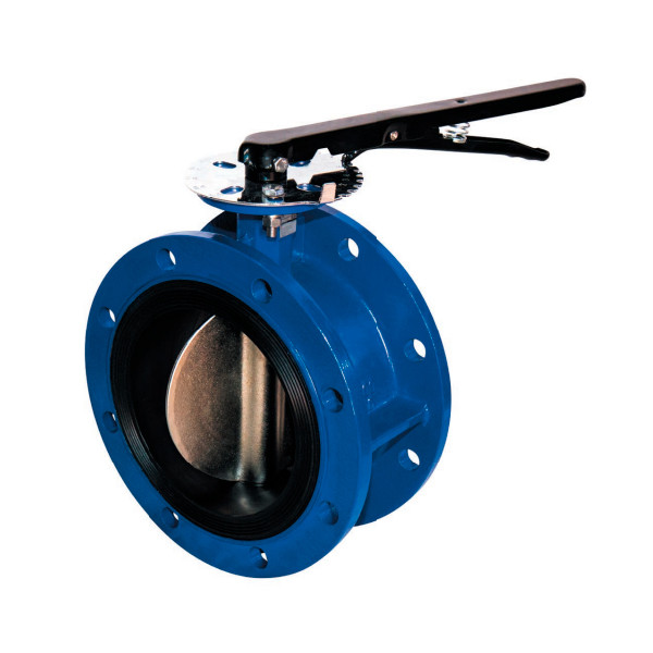 Затвор DENDOR 021F DN 350 PN 16 поворотный дисковый фланцевый с редуктором (EPDM)