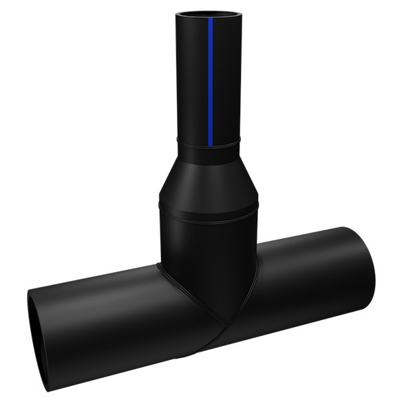 Тройник 50х40 мм SDR21 90° ПЭ100 неравнопроходный сварной сегментный ПНД