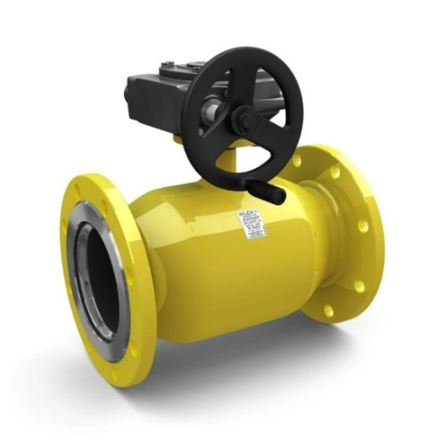 Кран шаровой цельносварной LD КШ.Ц.Ф.Р.GAS.350/300.016.Н/П.01 Ду 350/300 Ру 16 нержавеющий неполнопроходный фланцевый с редуктором