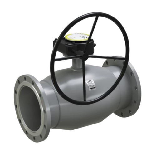 Кран шаровой цельносварной регулирующий LD КШ.Ц.Ф.Р.Regula 200.025 Ду 200 Ру 25 фланцевый с редуктором