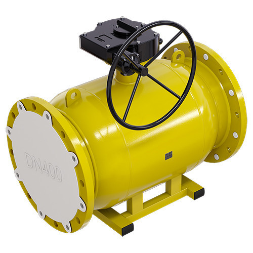 Кран шаровой газовый ALSO КШ.Ф.П.GAS.600.25-01 Ду 600 Ру 25 с редуктором полнопроходный фланцевый