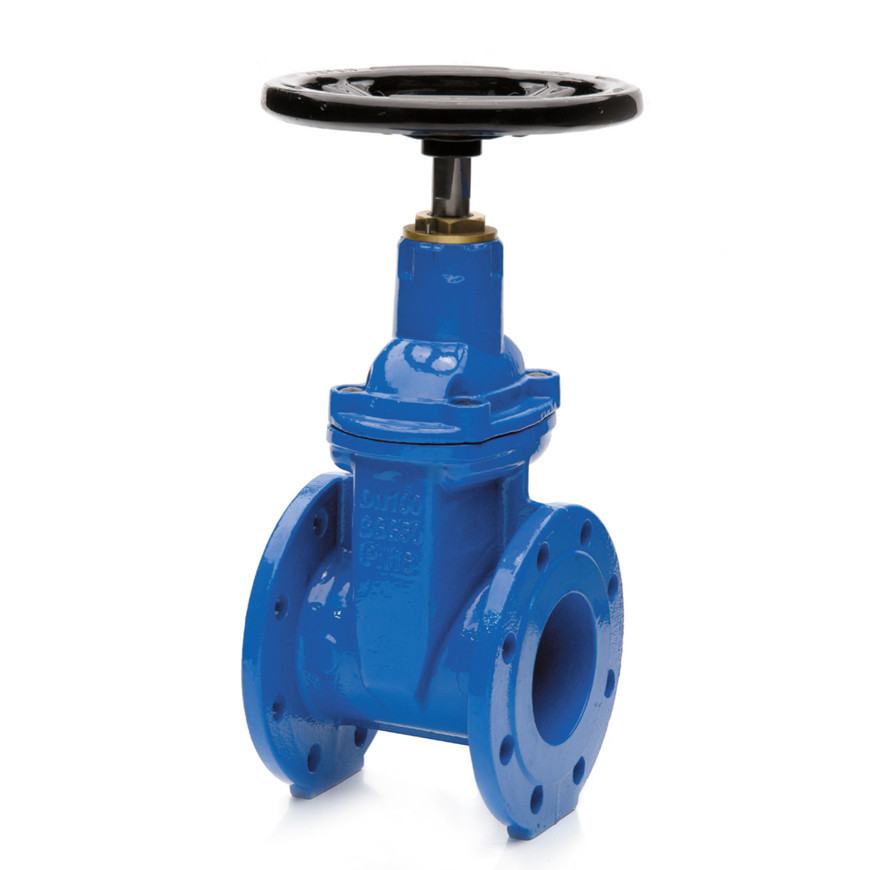Задвижка GROSS DN 200 PN 10 фланцевая с обрезиненным клином с маховик…