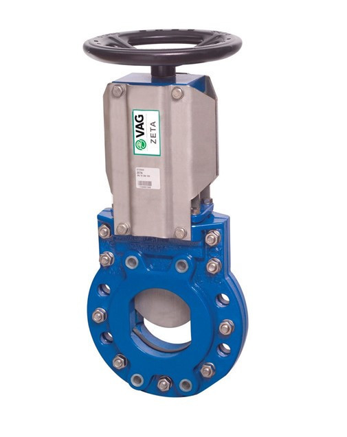 Задвижка шиберная ножевая VAG ZETA DN 65 PN 10 со штурвалом